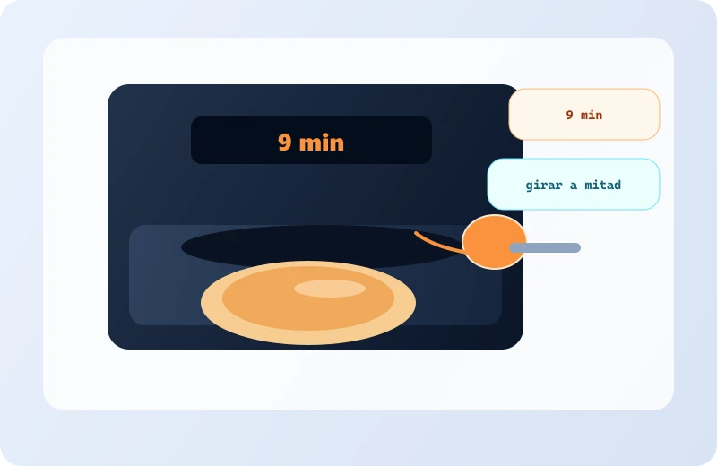 Paso 3 de Pizza congelada en freidora de aire: cocción principal