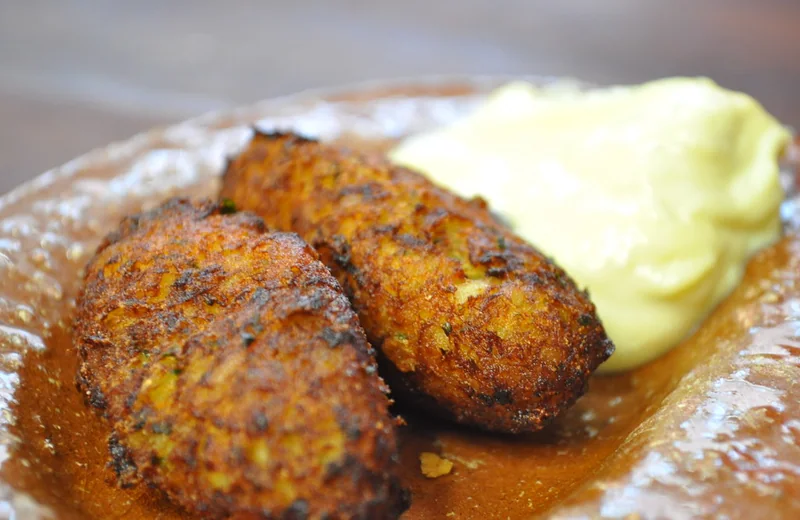 Plato terminado: Croquetas en freidora de aire